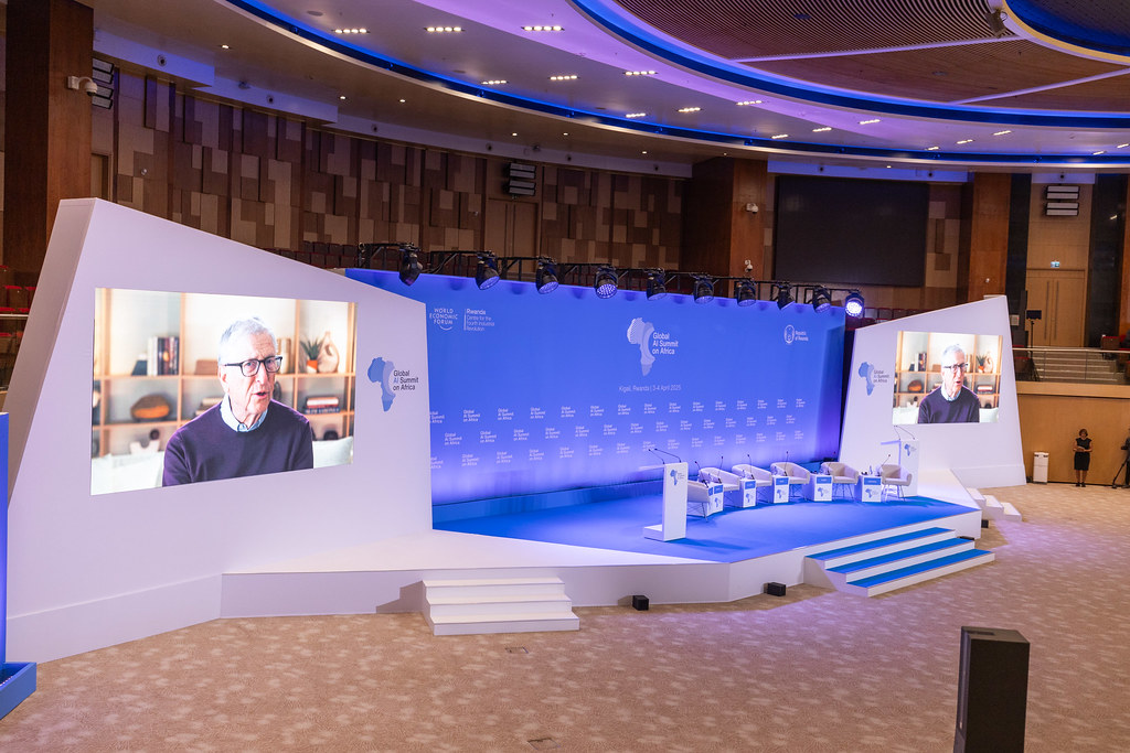 Main stage of the Global AI Summit on Africa, Kigali